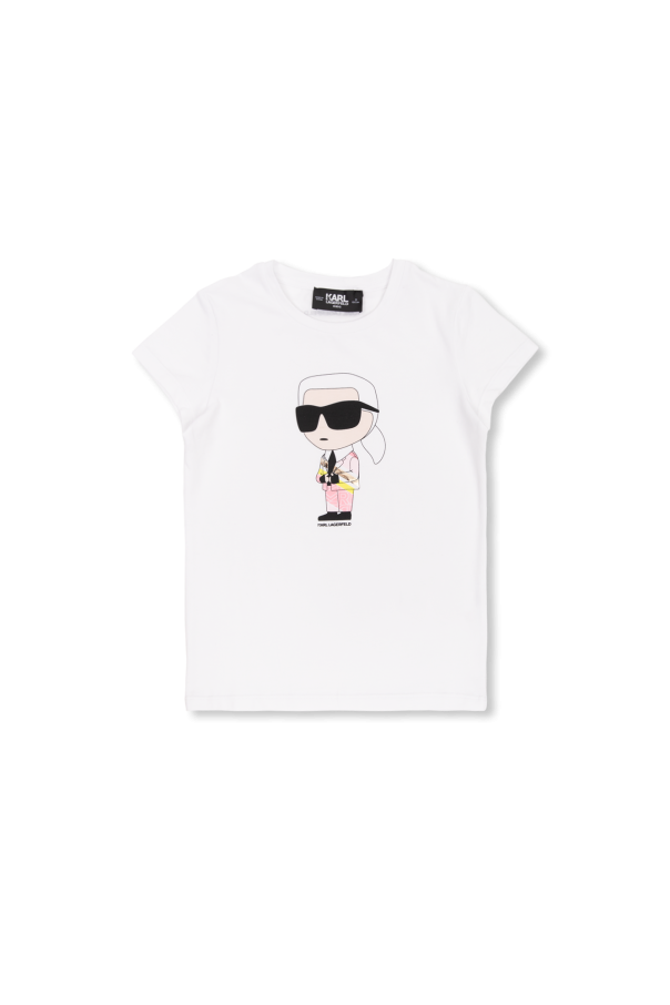 White Printed T - shirt Shirt Karl Lagerfeld Kids - Diegos K40